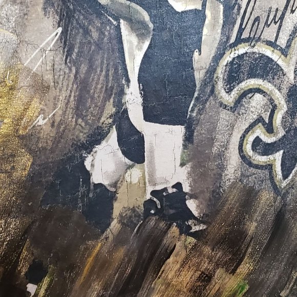 Vintage Kama 4X New Orleans Saints Hand Painted Shirt Size 3X 4X Some Cracking - Picture 10 of 12